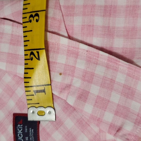UNTUCKit Women's Calina Classic Pink/White Gigham Print Button Up Shirt Size 14 - Picture 12 of 12